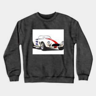 Vintage racing car, white with red stripe No.22 Crewneck Sweatshirt